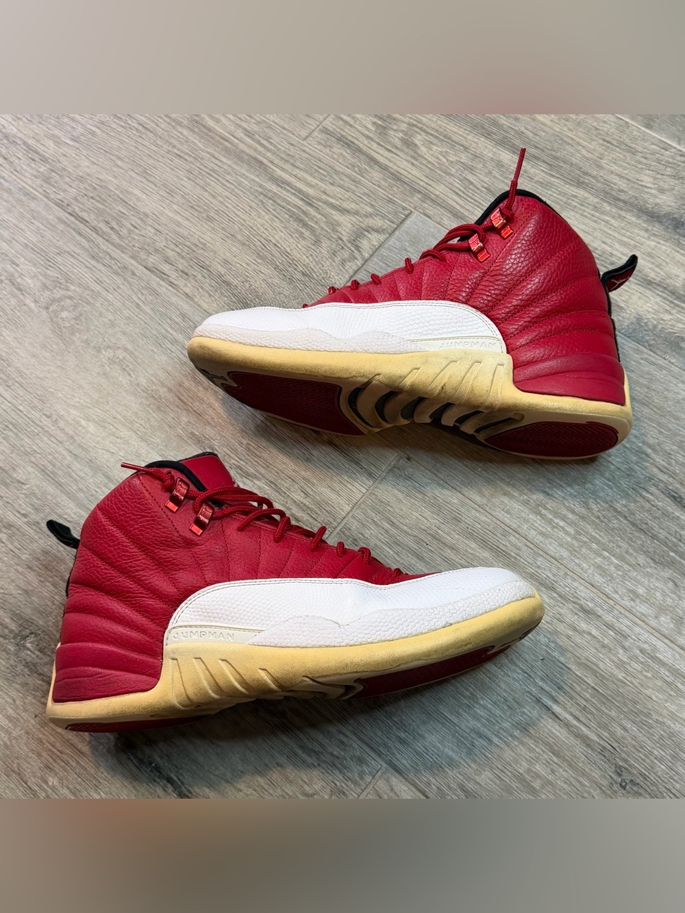 Nike Air Jordan 12 Retro Shoes Men’s 10.5 Gym Red White Sneakers 130690-600